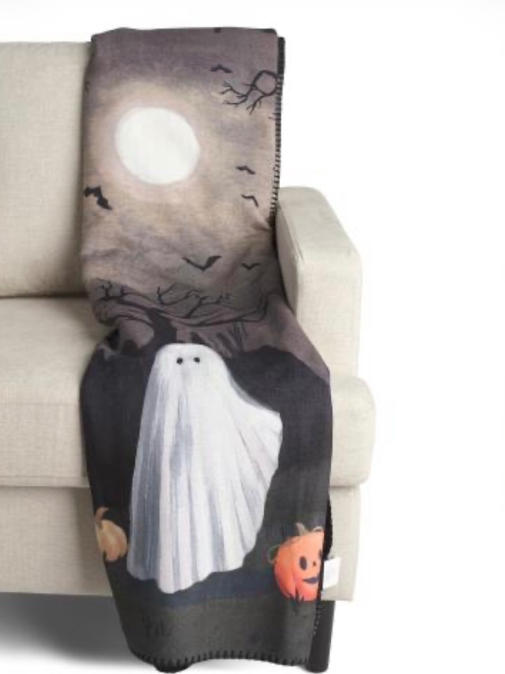 VIRAL TIKTOK TAHARI GHOST PUMPKINS HALLOWEEN BLANKET